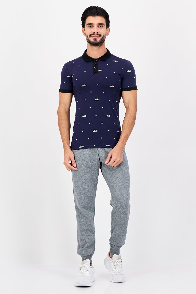 PUMA Men Sportswear Fit Short Sleeve Outdoor Polo Shirt, Navy - Image 3